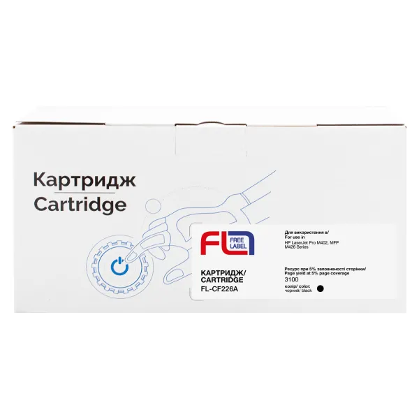 Картридж сумісний HP 26A (CF226A) Free Label (FL-CF226A) - Фото 3
