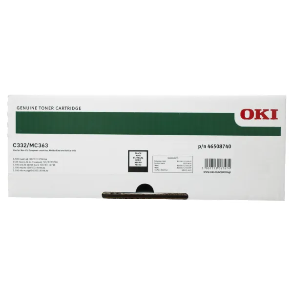 Тонер-картридж C332/MC363 1.5K чорний Oki (46508740/46508716) - Фото 2