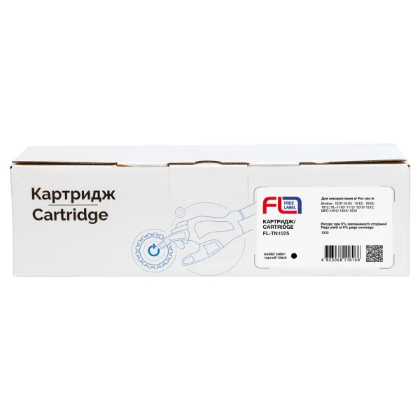Тонер-картридж совместимый Brother TN-1075 Free Label (FL-TN1075) - Фото 2