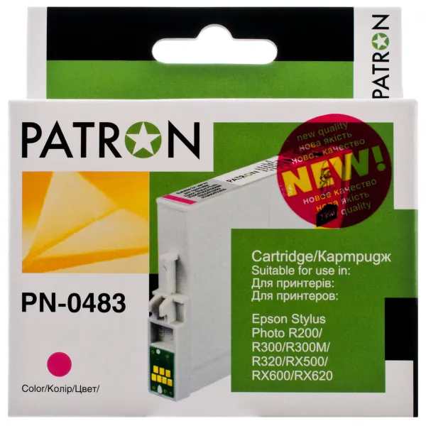 Картридж сумісний Epson T0483 (C13T04834010) 460 арк, пурпуровий Patron (PN-0483)