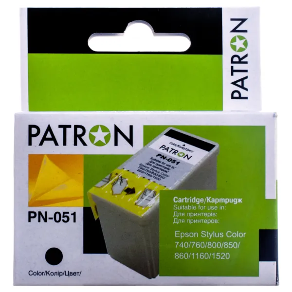 Картридж сумісний Epson T051 (C13T05114210) 630 арк, чорний Patron (PN-051)