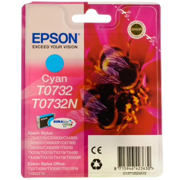 Картридж T0732/T1052 голубой Epson (C13T07324А10/C13T10524A10) - Фото 3