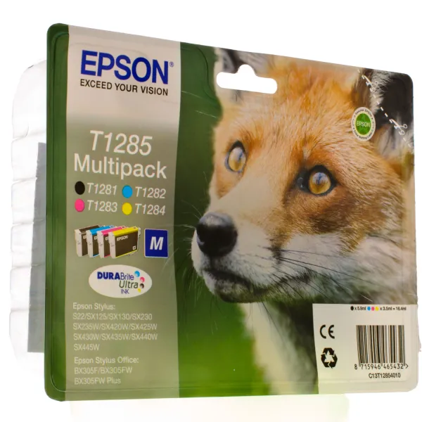 Комплект картриджів T128540/T128540 чорний, блакитний, пурпуровий, жовтий Epson (C13T12854010/C13T12854012)