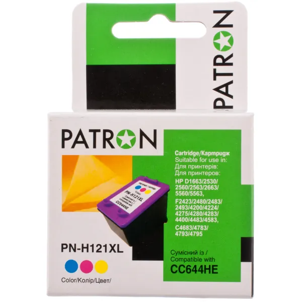 Картридж сумісний HP 121XL (CC643HE/CC644HE) 440 арк, триколірний Patron (PN-H121CXL) - Фото 7