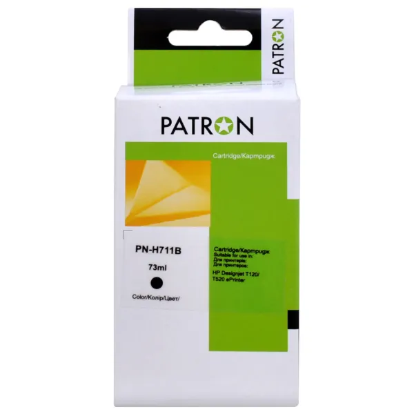 Картридж сумісний HP 711 (CZ129A/CZ133A) 73 мл, чорний Patron (PN-H711B)