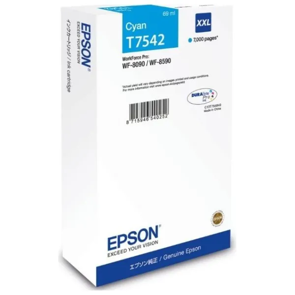 Картридж T754240 XXL блакитний Epson (C13T754240)