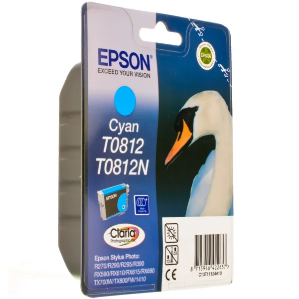 Картридж T08124A/T11124A блакитний Epson (C13T11124A10)