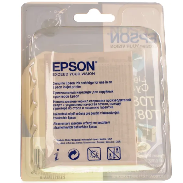 Картридж T08154A/T11154A светло-голубой Epson (C13T11154A10) - Фото 3