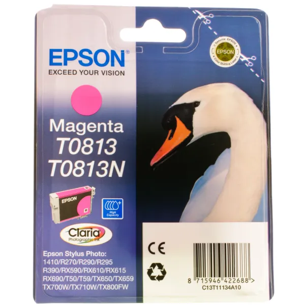 Картридж T08134A/T11134A пурпурный Epson (C13T11134A10) - Фото 3