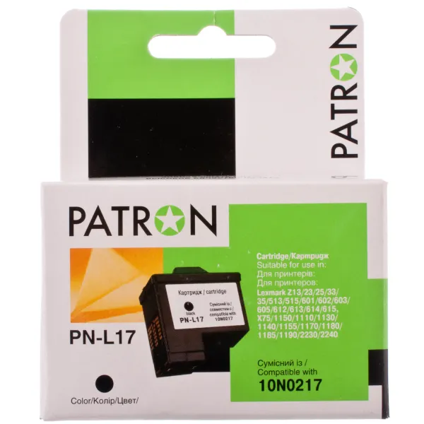 Картридж совместимый Lexmark 17 (10N0217) 205 стр, черный Patron (PN-L17) - Фото 2