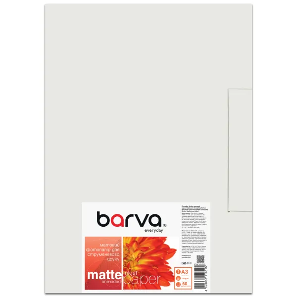 Фотопапір матовий 105 г/м2, A3, 60 арк Everyday Barva (IP-AE105-315)