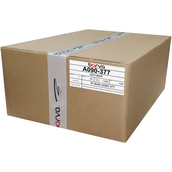 Фотопапір матовий 90 г/м2, А3, 1000 арк (10х100 арк), bulk Original Barva (IP-A090-377)