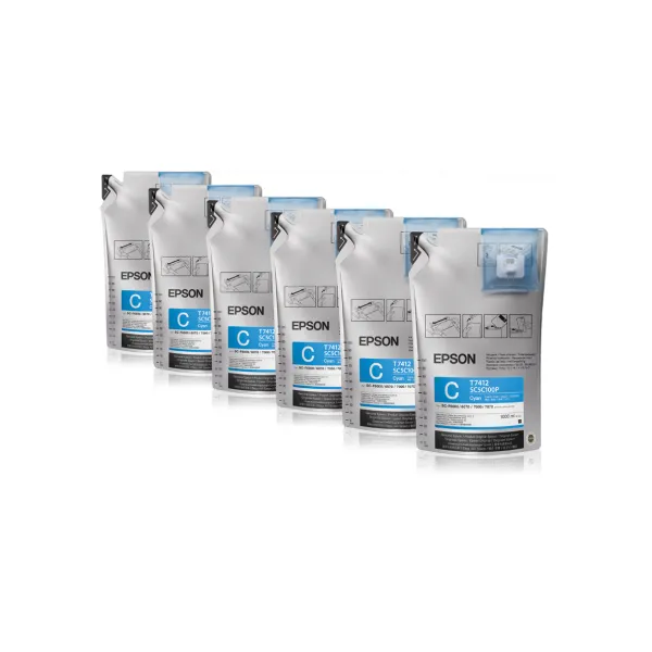 Комплект чернил T741200 голубые, 6x1 л Epson (C13T741200)