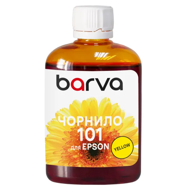 Чорнило сумісне для Epson 101 Y спеціальне 100 мл, водорозчинне, жовте Barva (E101-601)