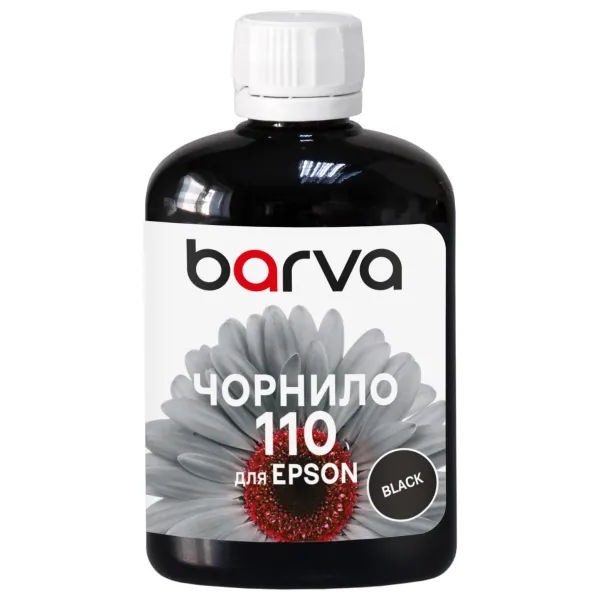Чорнило сумісне для Epson 110 BK спеціальне 100 мл, пігментне, чорне Barva (E110-724)