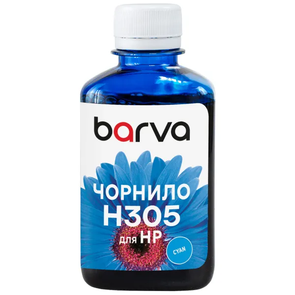 Чорнило для HP 305 спеціальне 180 мл, водорозчинне, блакитне Barva (H305-779)