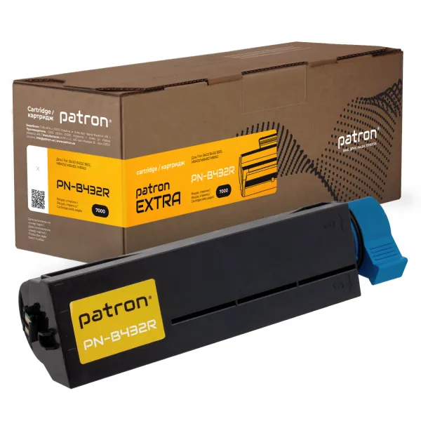 Тонер-картридж совместимый Oki 45807120 (B432) Extra Patron (PN-B432R)