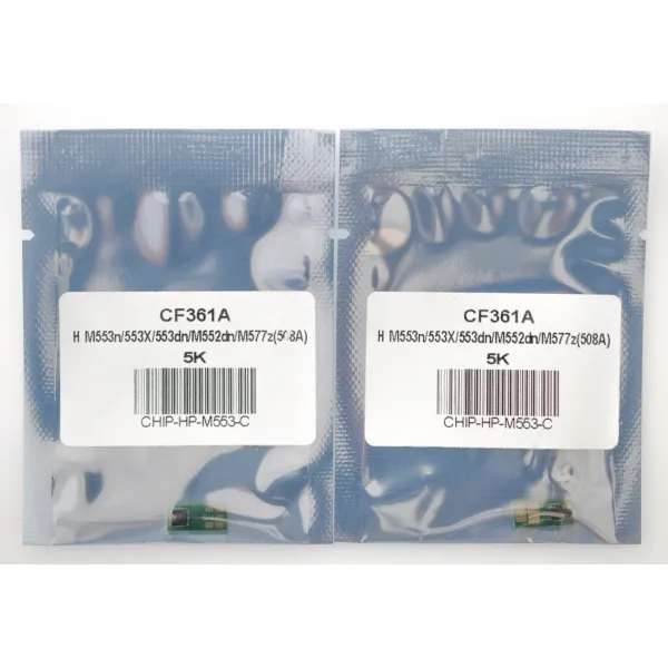 Чип HP CLJ M553, CF361A 5K, блакитний Everprint (CHIP-HP-M553-C) - Фото 2