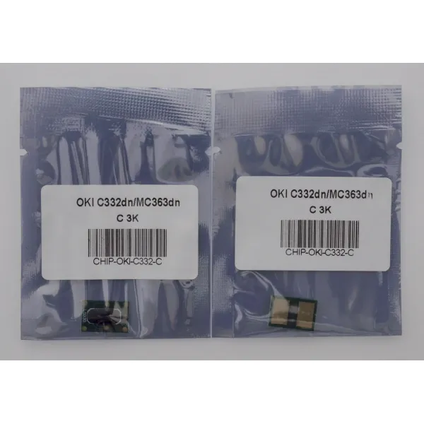 Чип Oki C332 3K, блакитний Everprint (CHIP-OKI-C332-C) - Фото 2