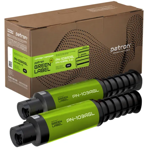 Тонер-картридж сумісний HP 103AD (W1103AD) подвійна упаковка Green Label Patron (PN-103ADGL)
