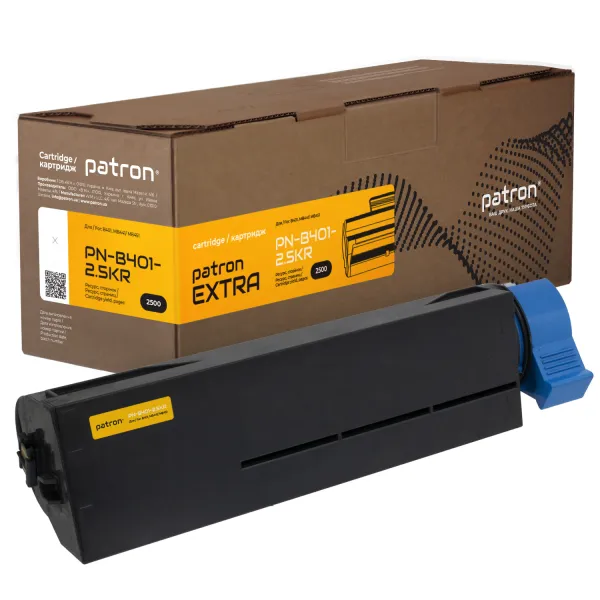 Тонер-картридж совместимый Oki 44992404 (B401) 2,5K Extra Patron (PN-B401-2.5KR)