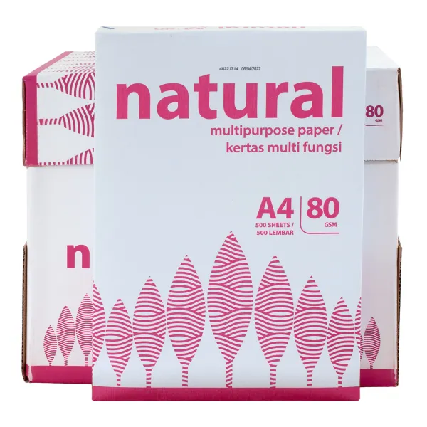Папір офісний А4, 80 г/м2, 5 пачок по 500 арк, Клас В, IK Natural (IK-NAT-80A4-5)
