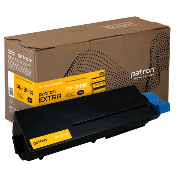 Тонер-картридж совместимый Oki 44574705 (B411) Extra Patron (PN-B411R)