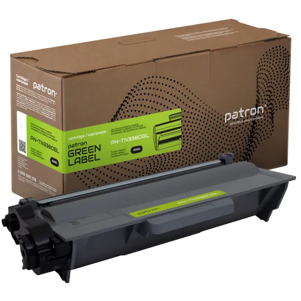 Тонер-картридж совместимый Brother TN-3380 Green Label Patron (PN-TN3380GL)
