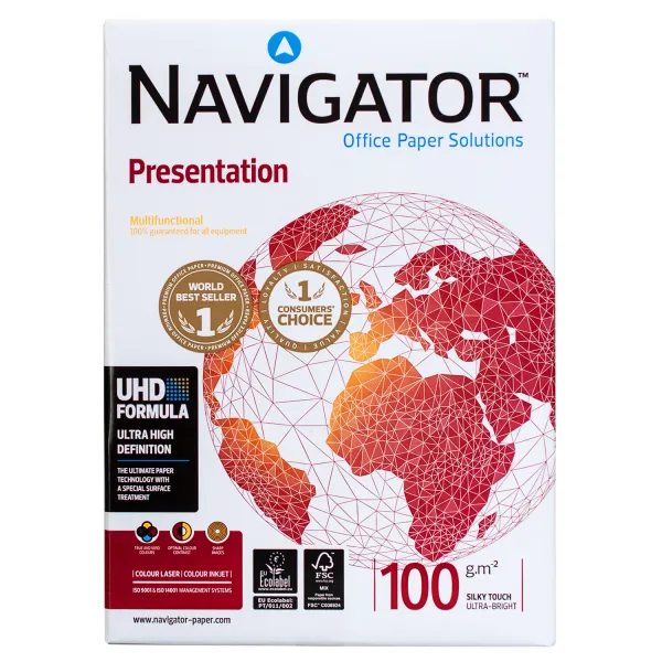 Папір офісний А4, 100 г/м2, 500 арк, клас А Navigator (530232)
