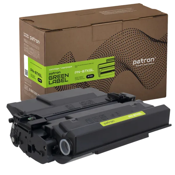 Картридж совместимый HP 87X (CF287X) Green Label Patron (PN-87XGL)