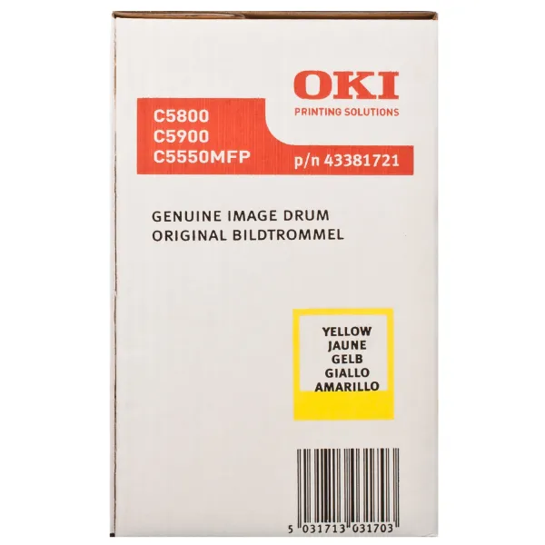 Драм-картридж C58_59 желтый Oki (43381721) - Фото 4