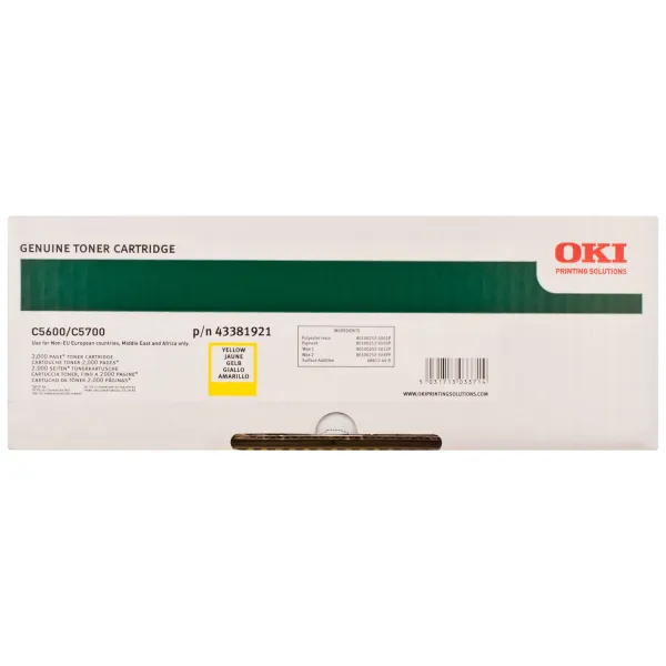 Тонер-картридж C56/57 2K NEU жовтий Oki (43381921) - Фото 3