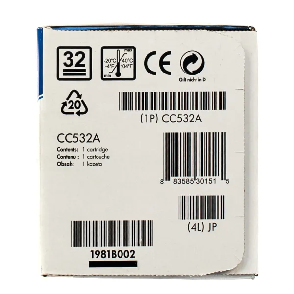 Картридж 304A жовтий HP (CC532A) - Фото 2