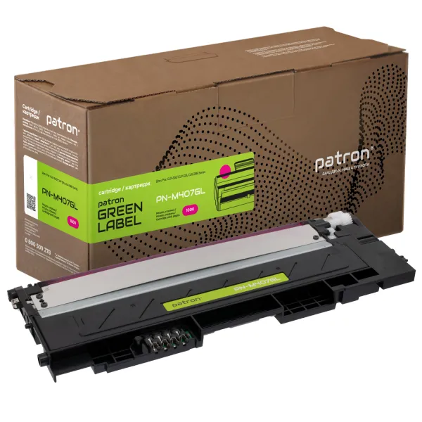 Тонер-картридж совместимый Samsung CLT-M407S пурпурный  Green Label Patron (PN-M407GL)