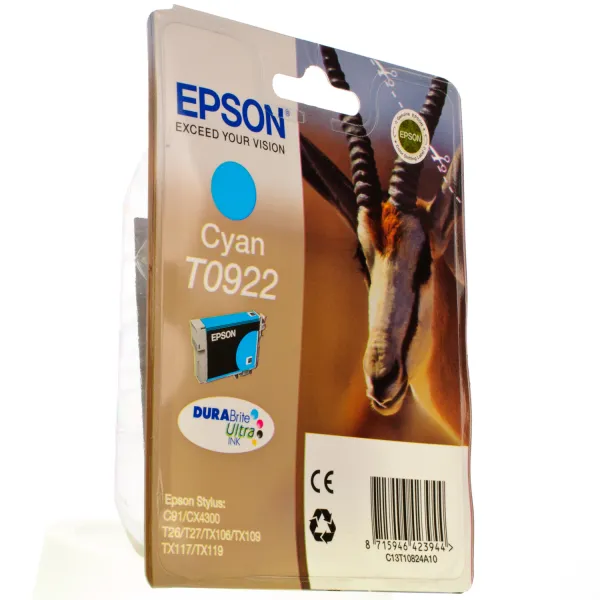 Картридж T09224A/T10824A блакитний Epson (C13T10824A10)
