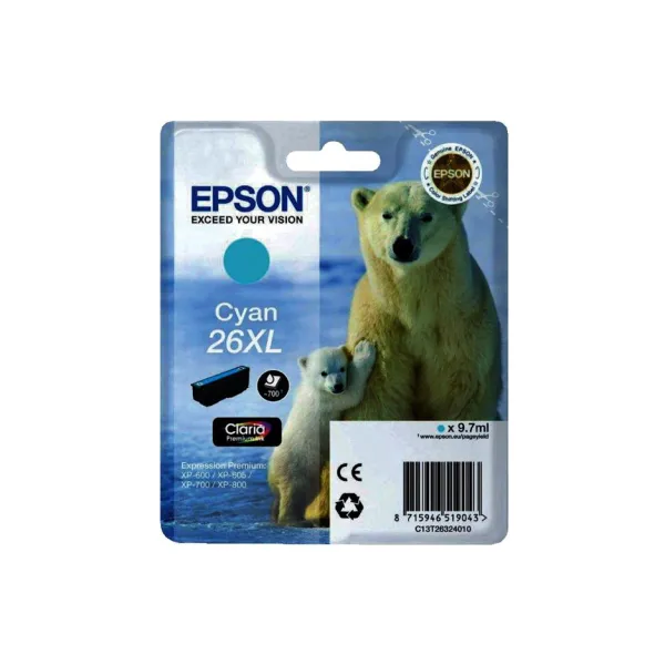 Картридж №26XL блакитний Epson (C13T26324010)