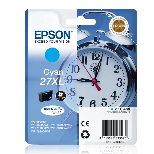 Картридж №27 блакитний Epson XL (C13T27124020)