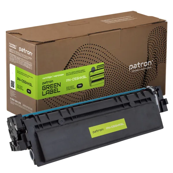 Картридж совместимый Canon 055 H черный Green Label Patron (PN-055HKGL)