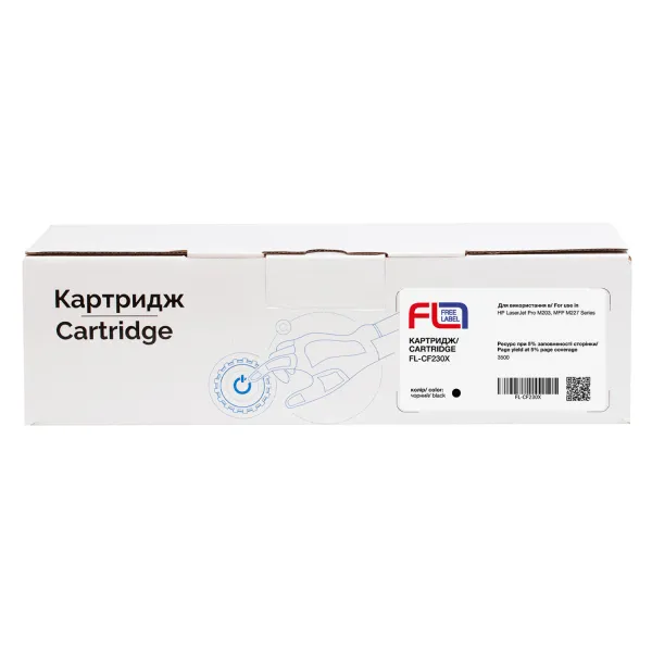 Тонер-картридж сумісний HP 30X (CF230X) Free Label (FL-CF230X) - Фото 2