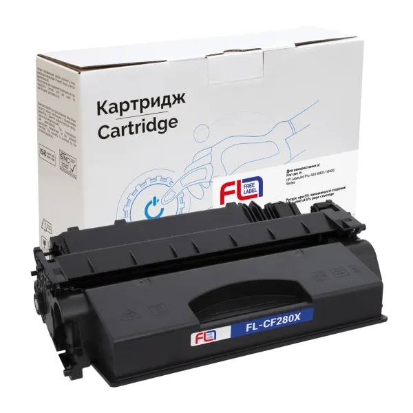 Картридж сумісний HP 80X (CF280X) Free Label (FL-CF280X)