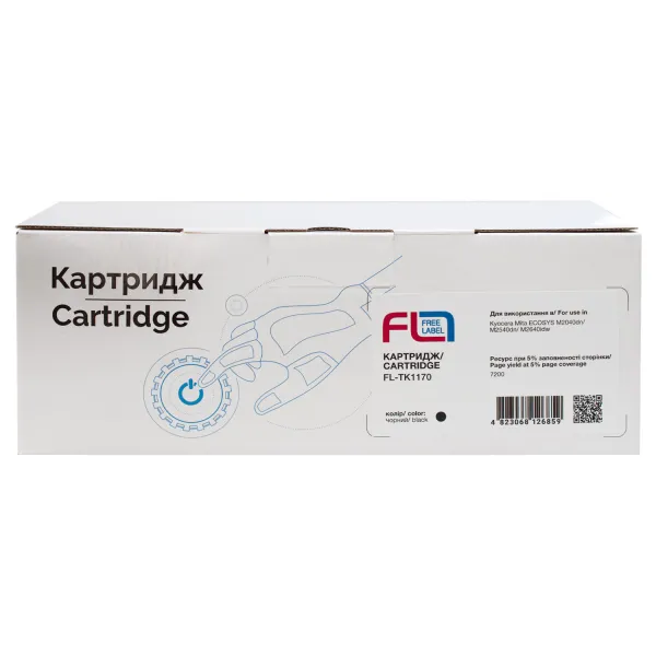 Тонер-картридж сумісний Kyocera Mita TK-1170 Free Label (FL-TK1170) - Фото 3