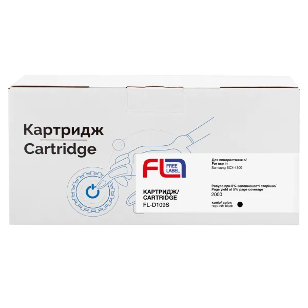 Картридж сумісний Samsung MLT-D109S (SCX-4300) Free Label (FL-D109S) - Фото 2