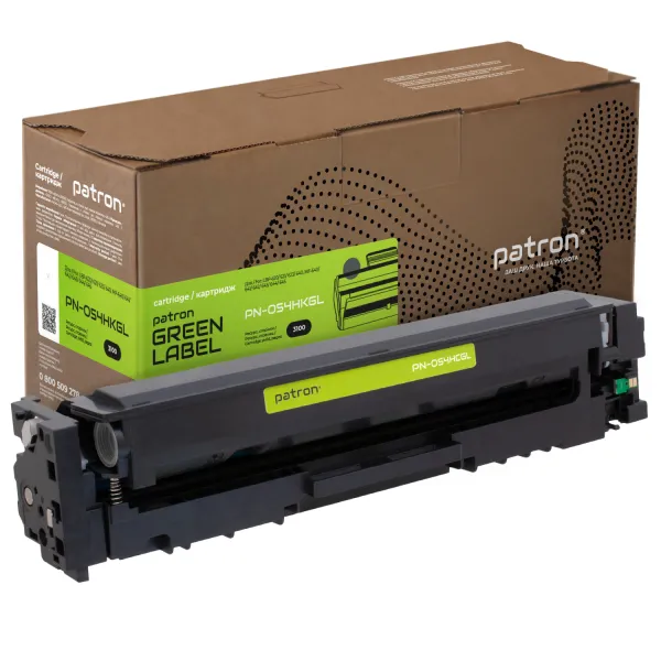 Картридж совместимый Canon 054H Green Label, черный Patron (PN-054HKGL)