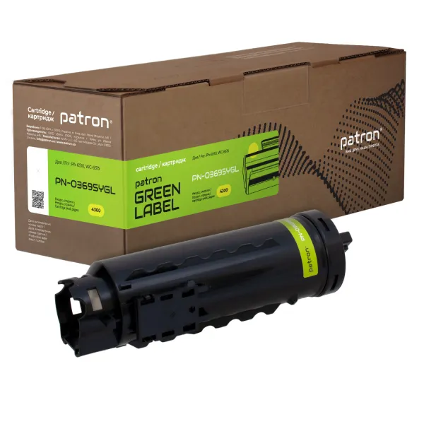 Тонер-картридж совместимый XER 106R03695 Green Label, желтый Patron (PN-03695YGL)