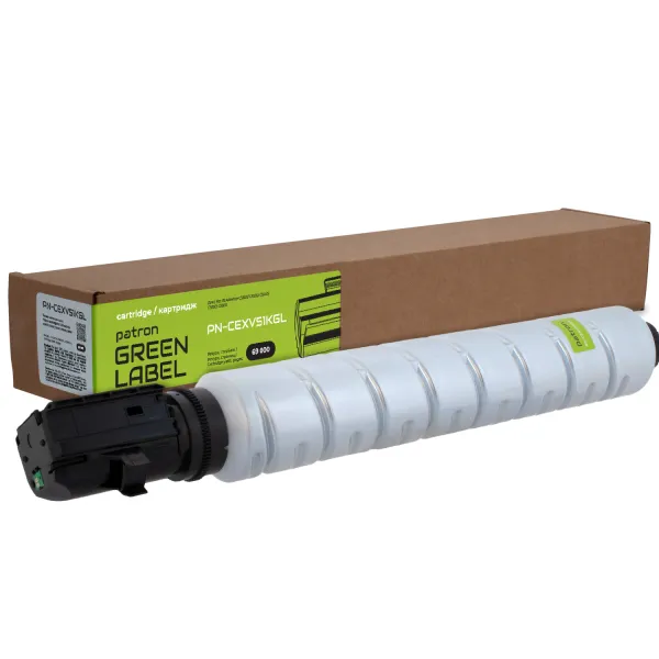 Тонер-картридж совместимый Canon C-EXV51 Green Label, черный Patron (PN-CEXV51KGL)