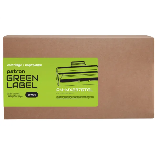 Тонер-картридж сумісний Sharp MX-237GT Green Label Patron (PN-MX237GTGL) - Фото 3
