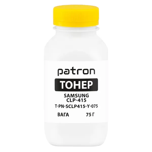 Тонер Samsung CLP-415 флакон, 75 г, желтый Patron (PN-SCLP415-Y-075)