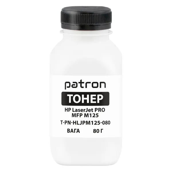Тонер HP LaserJet Pro MFP M125 флакон, 80 г Patron (PN-HLJPM125-080)