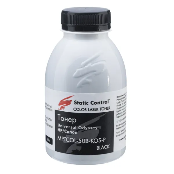 Тонер HP універсальний MPTCOL флакон, 50 г, чорний SCC (MPTCOL-50B-KOS-P)