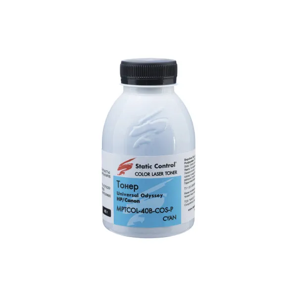 Тонер HP універсальний MPTCOL флакон, 40 г, блакитний SCC (MPTCOL-40B-COS-P)